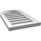 Ekena Millwork Round Top Surface Mount PVC Gable Vent: Functional, w/ 2"W x 1-1/2"P Brickmould Frame, 14"W x 24"H GVPRT14X2402SF - alternate 3